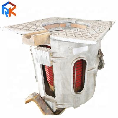 China Building Material Shops 1ton 800KW Electric Induction Melting Furnace Medium Frequency Steel Foundry for sale