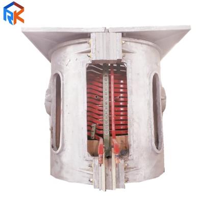 China Building Material Shops Intermediate Frequency Aluminum Induction Shell Copper Melting Furnace For Melting 5tons for sale