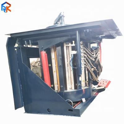 China Building Material Shops 1.5T Intermediate Frequency Induction Foil Furnace Melting Automated Pouring for sale