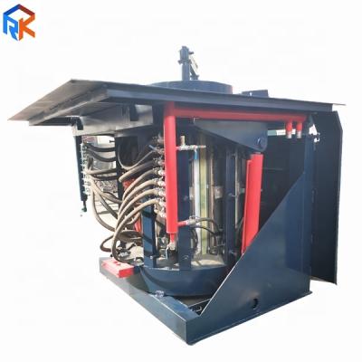 China Material of Construction Shops 3Ton Capacity Intermediate Frequency Steel Case Copper Melting Induction Furnace for sale