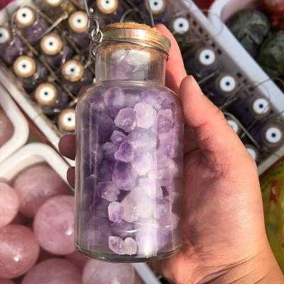 China China Natural Amethyst Crystal Gravel Wishing Lamp Bottle Used For Home Decoration for sale