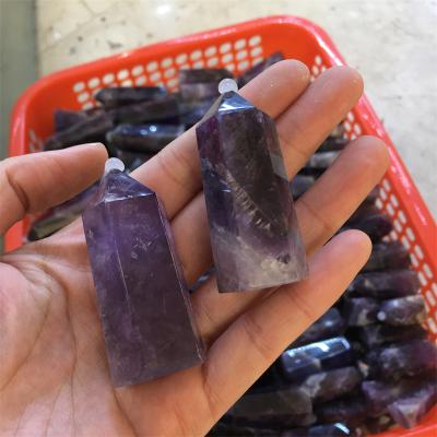 China Wholesale Natural Crystal Crystal Obelisk China Point Amethyst Quartz Crystal Point Dreamy Wand Healing for sale