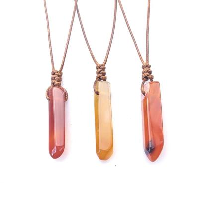 China China Hot Selling Red Agate Crystal Pendants Semi-Precious Stones Crystal Pendants for sale