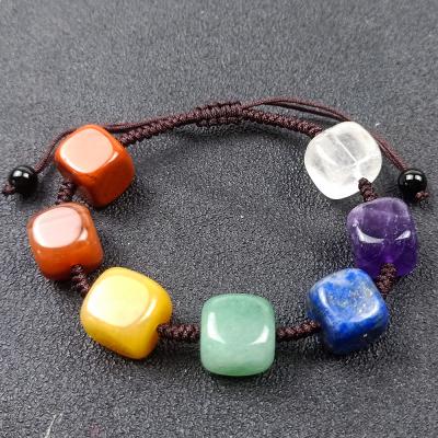 China China Fashion Jewelry Stone Seven Chakra Healing Adjustable Natural Diamonds Balance Beads Bracelets for sale