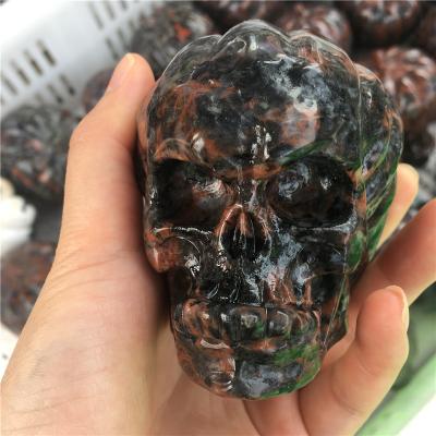 China Wholesale Natural Carved Skulls Plum Blossom Jade Pumpkin Quartz Pumpkin Skulls From China For Healing for sale