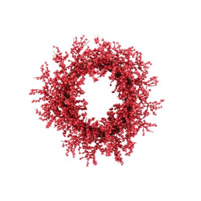 China Outdoor Artificial Red Berry Christmas Door Wreath Christmas Ornaments for sale