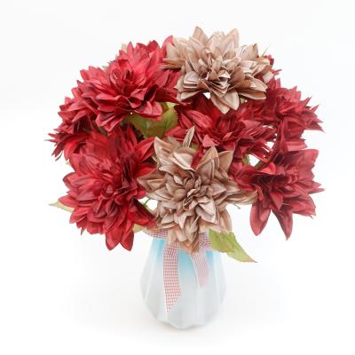 China Home decoration specializing in the production of artificial environment-friendly dahlias for home wedding decorations for sale