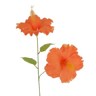 China Home Decorative Handmade Flower Decoration Hibiscus Silk Artificial Flowers Living Room for sale