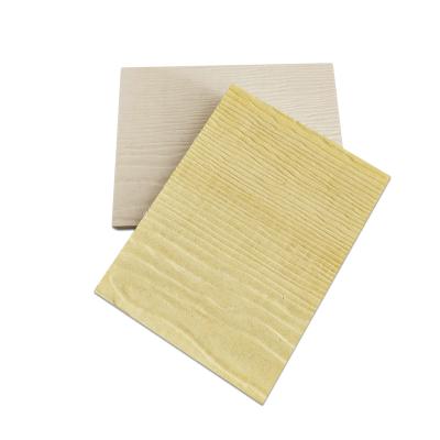 China Modern High Density Non-Asbestos 9mm Yellow Fireproof Wood Grain Sulphate MgO Board For Interior And Exterior Wall for sale