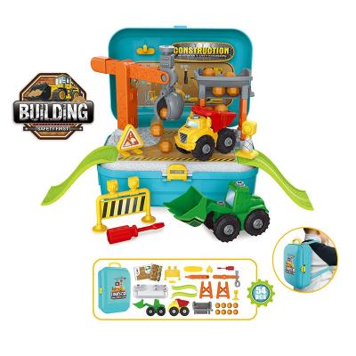 China MODEL TOY Kids Pretend Play Toys Tool Kit Sports Car Shape Storage Box Engineering Developmental Toys For Children for sale