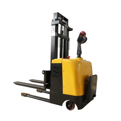 China Hotels Standing Electric Full Stacker Truck Pallet Lift Stacker 430kg Capacity 530kg Electric Forklift for sale