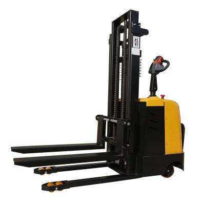 China Building Material Shops Electric Pallet Stacker 2 Ton Capacity Loading Hydraulic Walking Forklift for sale