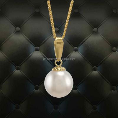 China CLASSIC Real Genuine Pearl Pendant Solid Gold For Women's Natural Freshwater Pearl Pendant Real 18K AU750 Gold for sale