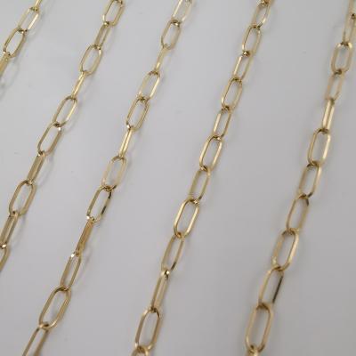 China CLASSIC Thick Genuine Solid 18K Gold Chain Necklace O Shape Cross AU750 Gold Fully A Row Chain 3.2 Mm Width Necklace for sale