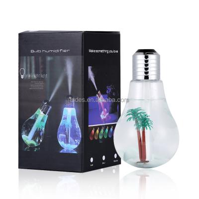 China New Mini Household Mist Humidifier LED Light Bulb H2O Air Purifier Smart Spray Mist Diffuser Humidifier Whisper Cool Quiet Operation for sale