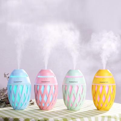 China Hotel Mini Fashion Olive Night Light Humidifier Usb Desktop Humidifier Led Seven Color Gradient Ambient Light for sale