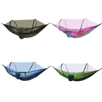 China Durable Hot Sale Lightweight Travel Camping Swing Net Foldable Hammock With Mosquito Net for sale