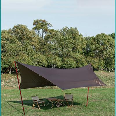 China Hexagonal Straight Tying Type Without Rod Sunshade Rain Fly Tent Shelter Hammock Tents Camping Outdoor Waterproof for sale