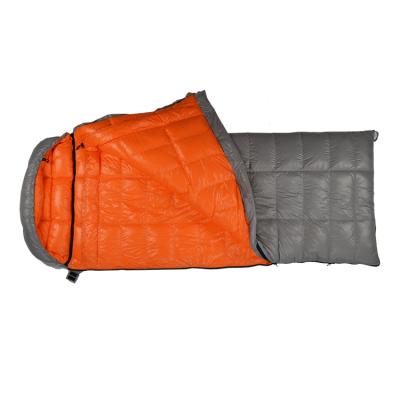 China Envelope type winter portable backpacking duck down sleeping bag camping travel sleeping bag outer liner for sale