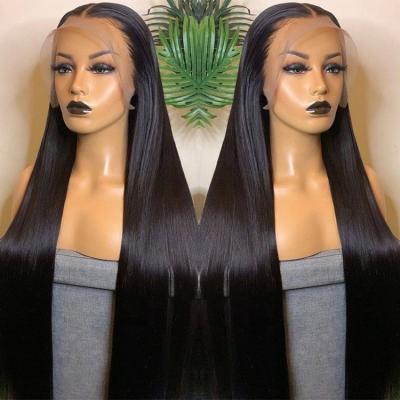 China Body Wave Lace Frontal Wig Vendors Wholesale Brazilian Human Hair Wig HD Transparent Straight Virgin Lace Front Wigs For Black Women 100 for sale