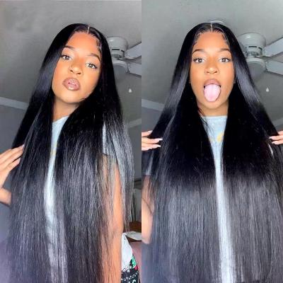 China Cheap Natural Straight Body Wave Hair Wigs, Water Wave And Brazilian Wigs, 100% Human Hair 40 Inch Full Lace Front Wig With Baby Hair for sale