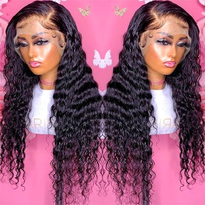 China Wholesale Body Wave Brazilian Pre Plucked Full Lace Front Wig, HD Transparent 13x4 13x6 Lace Frontal Hair Wig For Black Women for sale