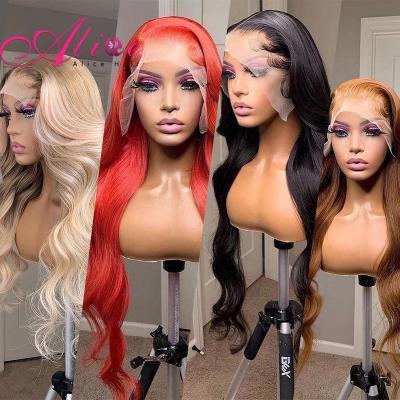 China Body Wave 13x4 Brazilian Hair HD Lace Front Wig, Virgin Cuticle Aligned Hair Full Lace Wig, 13x6 Lace Frontal Wig For Black Women for sale