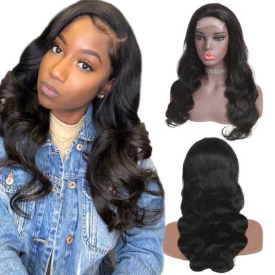 China Body Wave Factory Price 180% 250% HD Pre Plucked Lace Front Human Hair Wig 5x5 Lace Closure Hair HD Wig Closure Wig for sale