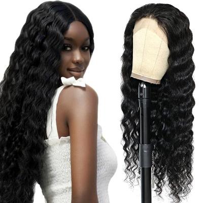 China High Quality Deep Wave 10A 13*4 13*6 Pre Plucked Transparent Hair Lace Frontal Wig For Women HD Color Hair Frontal Wigs Vendors for sale