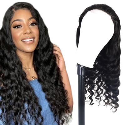 China Remy Lace Front Loose Deep Wave Wigs Peruvian Remy Lace Front Human Hair Wigs Deep Loose Deep Wave Hair Wig For Black Women for sale