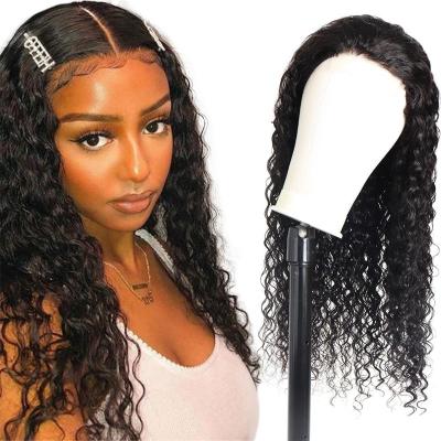 China Remy Lace Frontal Wig HD Invisible Brazilian Hair Wholesale Water Wave Lace Wig Vendors Raw Unprocessed Curly Hair Wigs for sale