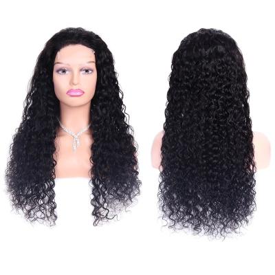 China Unprocessed Virgin Brazilian Water Wave Hair Water Wave Cuticle Aligned Full Lace Human Hair Wig 100% Swiss for sale