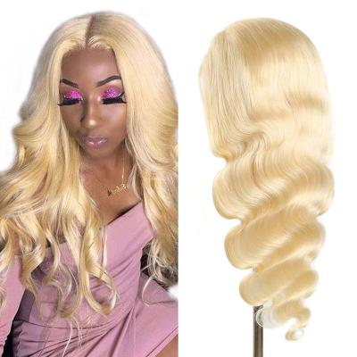 China High Quality Lace Front Wigs HD Blonde 613 Body Wave 150% 180% 250% Lace Front 100% Transparent Preplucked Lace Wig Hair for sale