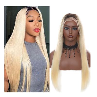 China Silky Straight Wave Ombre Blonde Hair Hd Lace Front Wig 22 Inch 1B 613 Human Hair Wigs 613 Blonde Virgin Blonde Lace Wigs Wholesale for sale