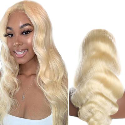 China Wholesale Vendors 613 Transparent Lace Hair Body Wave Wigs 100% Blonde Body Wave 613 Frontal Wig for sale