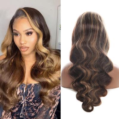 China Natural Silky Straight Wave Hair Wig For Color Women 10A Grade 10A Wholesale Human Hair Wavy Lace Front Wigs 13x4 Highlight Pre Plucked for sale