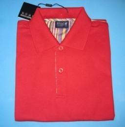 China CVC Material Polo Shirt, Short Sleeves in Red Color as YT-2802 for sale