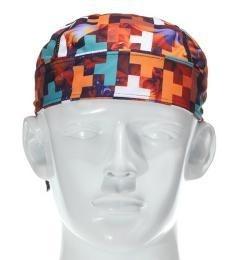 China Printed Cyclist Pirate Net Fabric Hat for sale