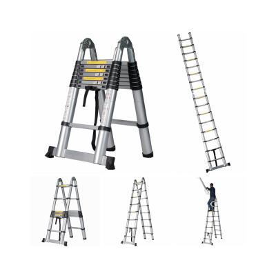 China Aluminum Telescopic Folding Ladders Ladder For Sale Foldable Easy Hinge Ladder Storage Chinese Processing Plant for sale