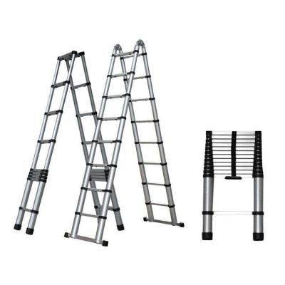 China Universal Folding Ladders Mobile Ladder Double Sided Aluminum Folding Telescopic Step Ladder zu verkaufen