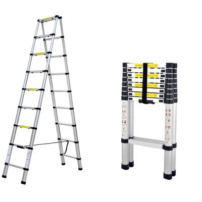 Китай Folding ladders folding multi-use aluminum telescopic ladder double side one type step ladder продается