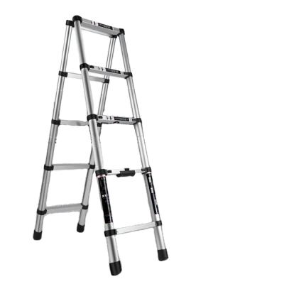 China Retractable Folding Step Platform Ladder Aluminum Double Sided Telescopic Ladder Ladder With EN131 for sale