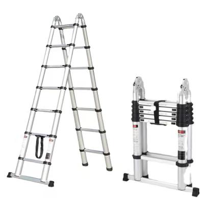 China Universal Telescopic Ladder Telescopic Step Ladder Extrusion View Folding Step Ladder Aluminum Parts à venda