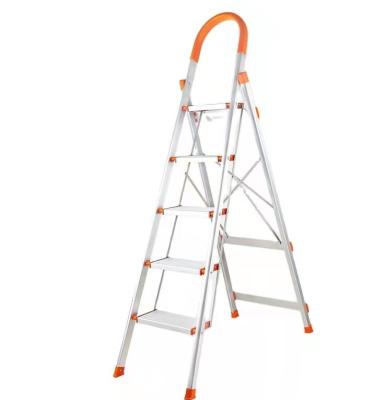 China Aluminum Folding Ladders Home Use Ladder Handrail Sturdy Anti-Skid Safety Step Ladder Sturdy Ladder for sale