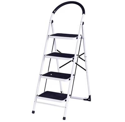 China Collapsible ladders safety folding steel step ladder with handrail safety en131 standard for sale