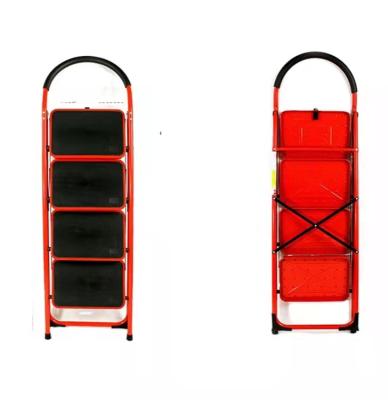 China Folding Ladders Adjustable Ladders With Handrail Safety Steel Folding Movable Step Ladder for sale