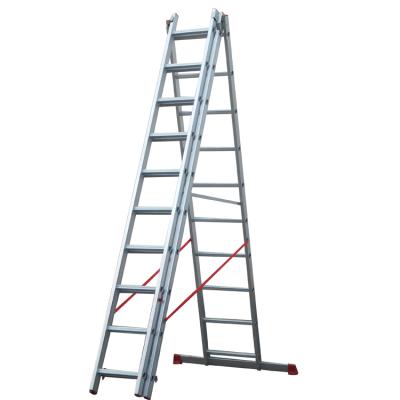 China Folding Ladders 3 Sections Extension Ladder Aluminum Universal Extendable Ladder for sale