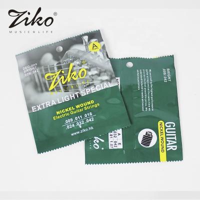 China Ziko DEG-009 No Nickel Wound Electric Guitar OEM Strings 009-042 Extra Light Specials Made In China for sale