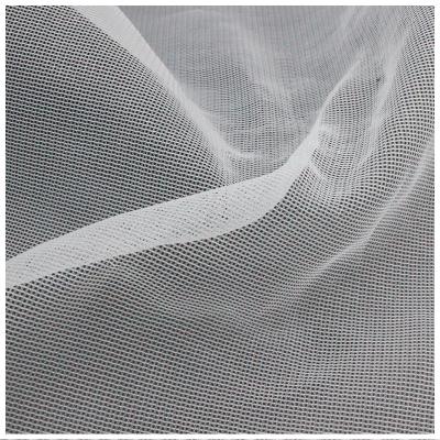 China High Quality White 100% Polyester Shrink-Resistant Lightweight Mesh Tulle Fabric For Wedding Dress for sale