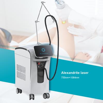 China 755nm 1064nm Newest Model Gentle Alex Laser Hair Removal Machine with ND Yag Laser for sale